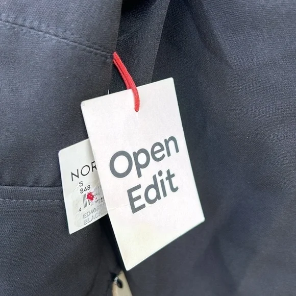 NWT Open Edit Long Sleeve Black Crop Top Bolero Goth Punk Vibes Sz Small - Picture 3 of 4